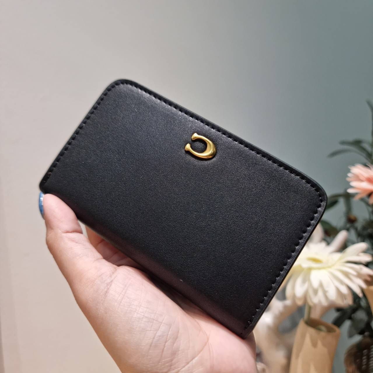 COACH SLIM CARD CASE IN SIGNATURE CANVAS C4818 / C5870 / C4818 กระเป๋าถนอมบัตรกึ่งกระเป๋าสตางค์ เกรดท็อปออริ เกรดดีสุด สลับแท้ 1:1 ใช้ต่างประเทศได้
