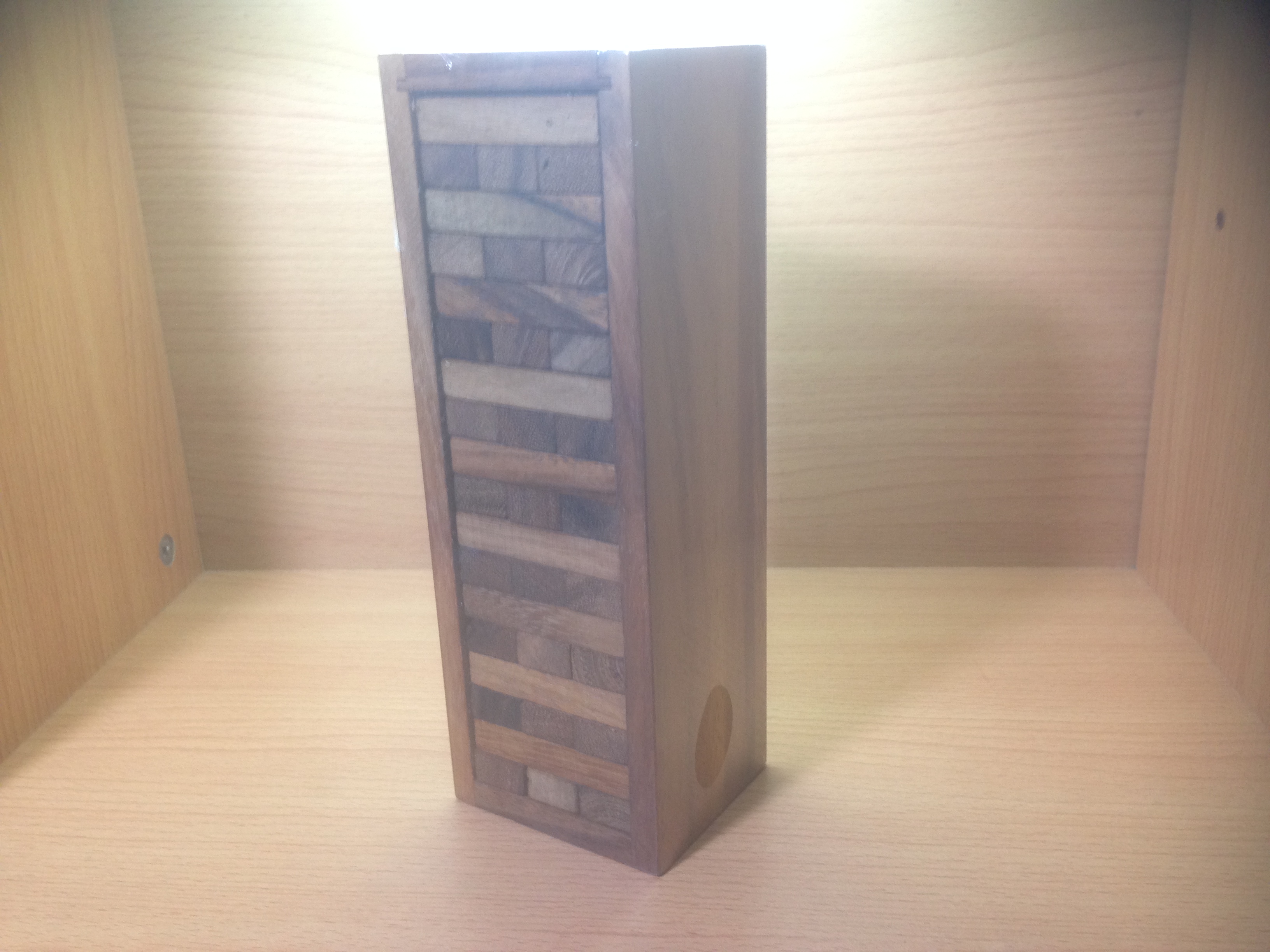 เกมตึกถล่มแบบไม้ เจงก้า jenga ไซส์กลาง M (ขนาดสูง 24 cm.) เกมดึงไม้ คอนโดไม้ เกมตึกไม้