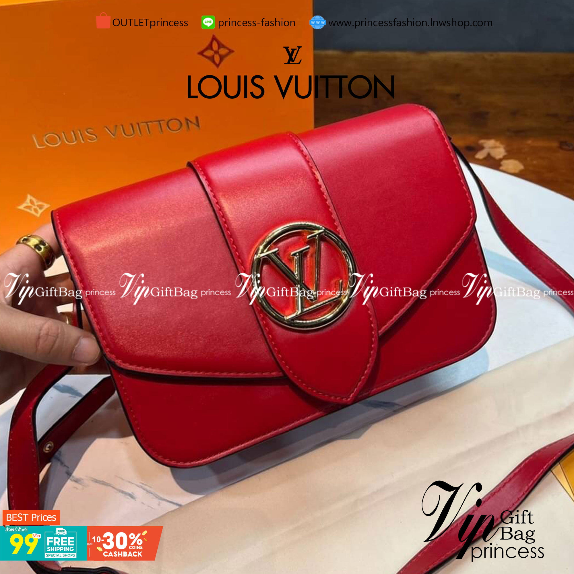 VIP 】หนังแท้ Louis Vuitton Crossbody & Shoulder Bag พร้อมส่งที่ไทย 3 สี Size 23cm