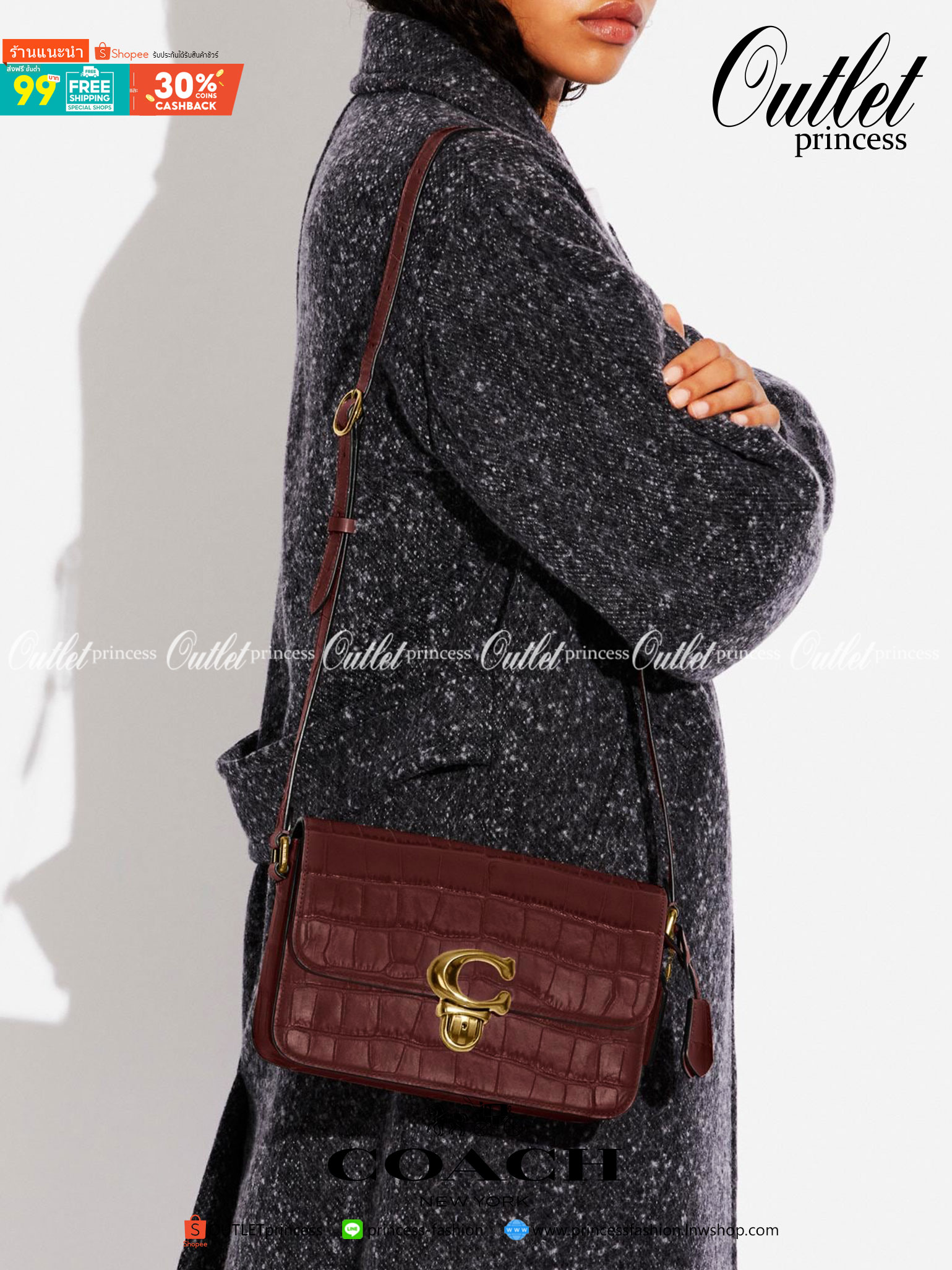 COACH CROCODILE EMBOSSED LEATHER STUDIO SHOULDER BAG (COACH C6640)🌺เอาซิ๊!!ใครอดใจไหวให้รู้ไป!! สวยตาแตก!! ปรับลุคให้ดูแพง แบบไม่ปรานีกันล่ะคราวนี้!// กระเป๋าถือ กระเป๋าสะพาย อีกหนึ่งคอลเลคชั่นสุดตะลึงตา หรูหรา! เวอร์วังอลังสร้าง! ที่ดูแพงม๊ากก!!/