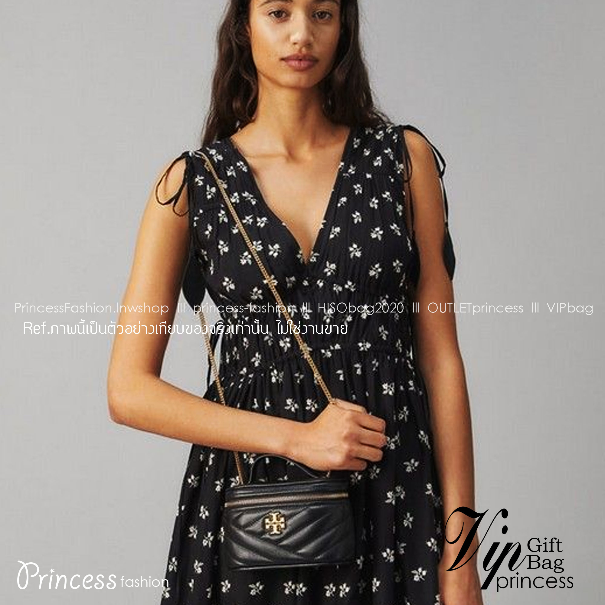 TORY BURCH Kira Chevron Mini Vanity Case Bag กระเป๋าถือ/สะพาย ใส่เครื่องสำอางค์ ใส่ของใช้จำเป็นได้ ทรงกล่องสวย ที่สามารถใช้เป็น everyday bag สะพายได้ทุกวัน