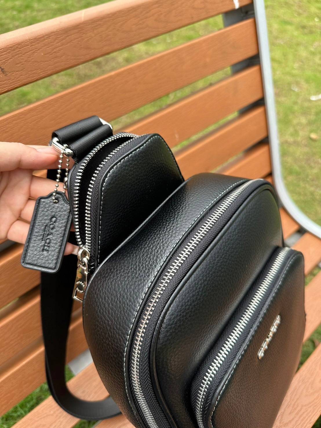 พร้อมส่ง 4 สี COACH Ethan Pack In Signature Canvas / COACH GRAHAM PACK กระเป๋าคาดอก 🧡 เกรดท็อปออริจินอล 1:1 สลับแท้ เกรดดีสุด ใช้งานต่างประเทศได้