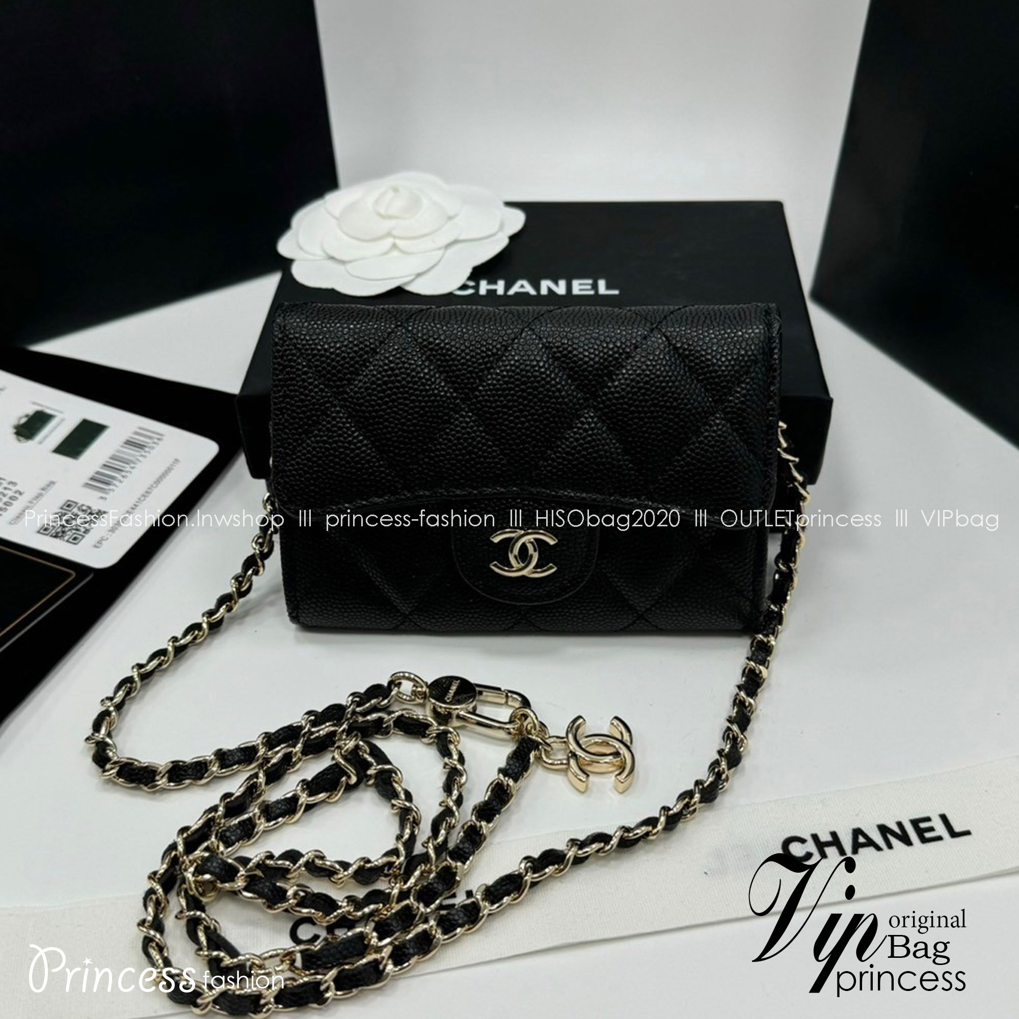 CHANEL mini wallet on chain crossbody กระเป๋าสตางค์พร้อมสายสะพายไซส์มินิ เกรดออริ 1:1 ใช้งานต่างประเทศได้ ภาพถ่ายจากงานขายจริง