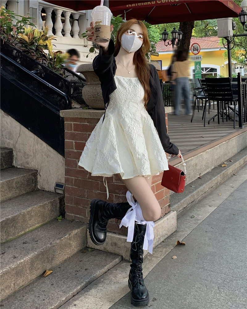 พร้อมส่ง 🥜 Kaisu dress เดรสสายเดี่ยวสีครีมผ้าเนื้อดีมาก (IN36975)