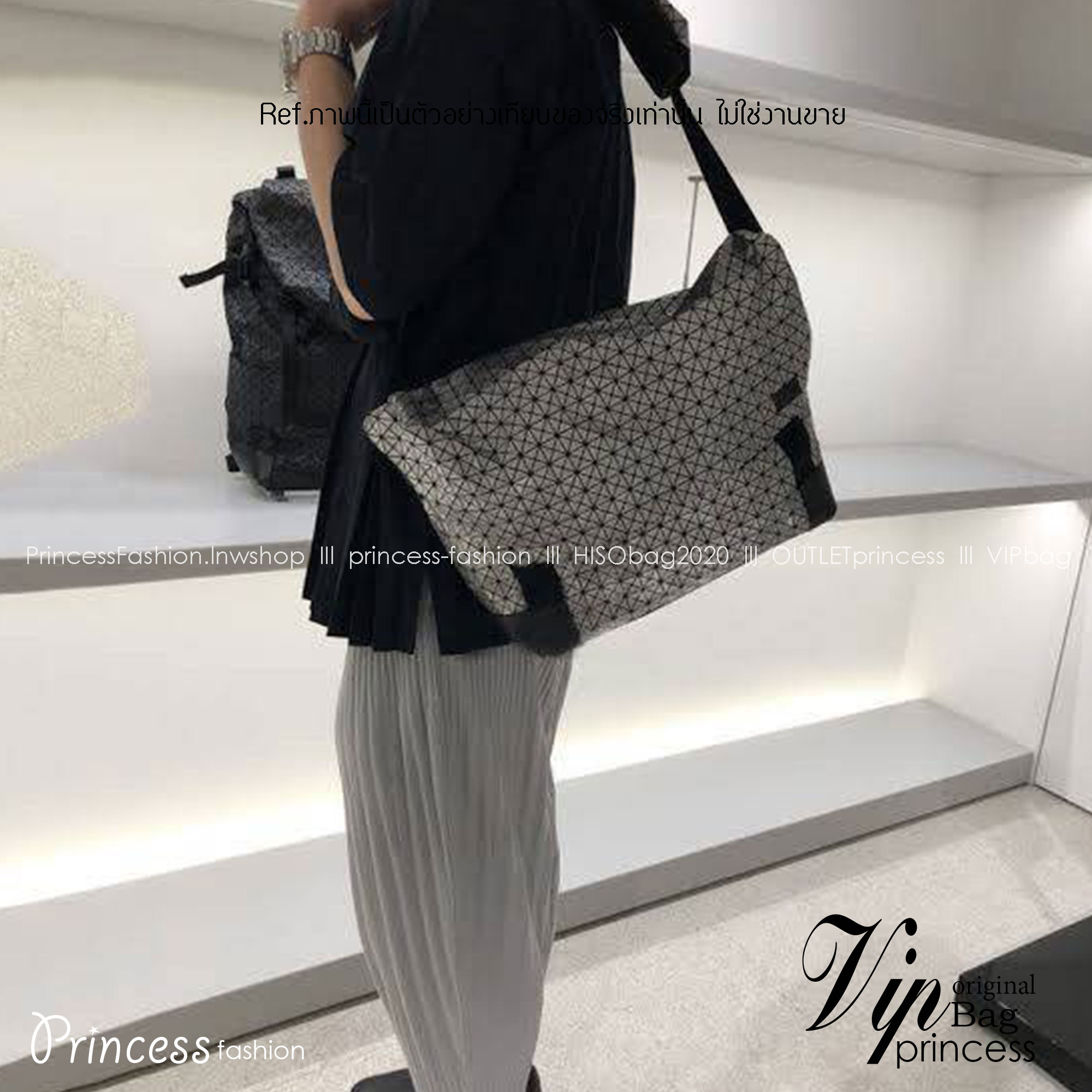 พร้อมส่ง 4 สี Baobao issey miyake Sling shoulder bag / Miyake geometric-panelled Laptop กระเป๋าสะพาย 🧡 เกรดออริจินอล 1:1 สลับแท้ ใช้งานต่างประเทศได้