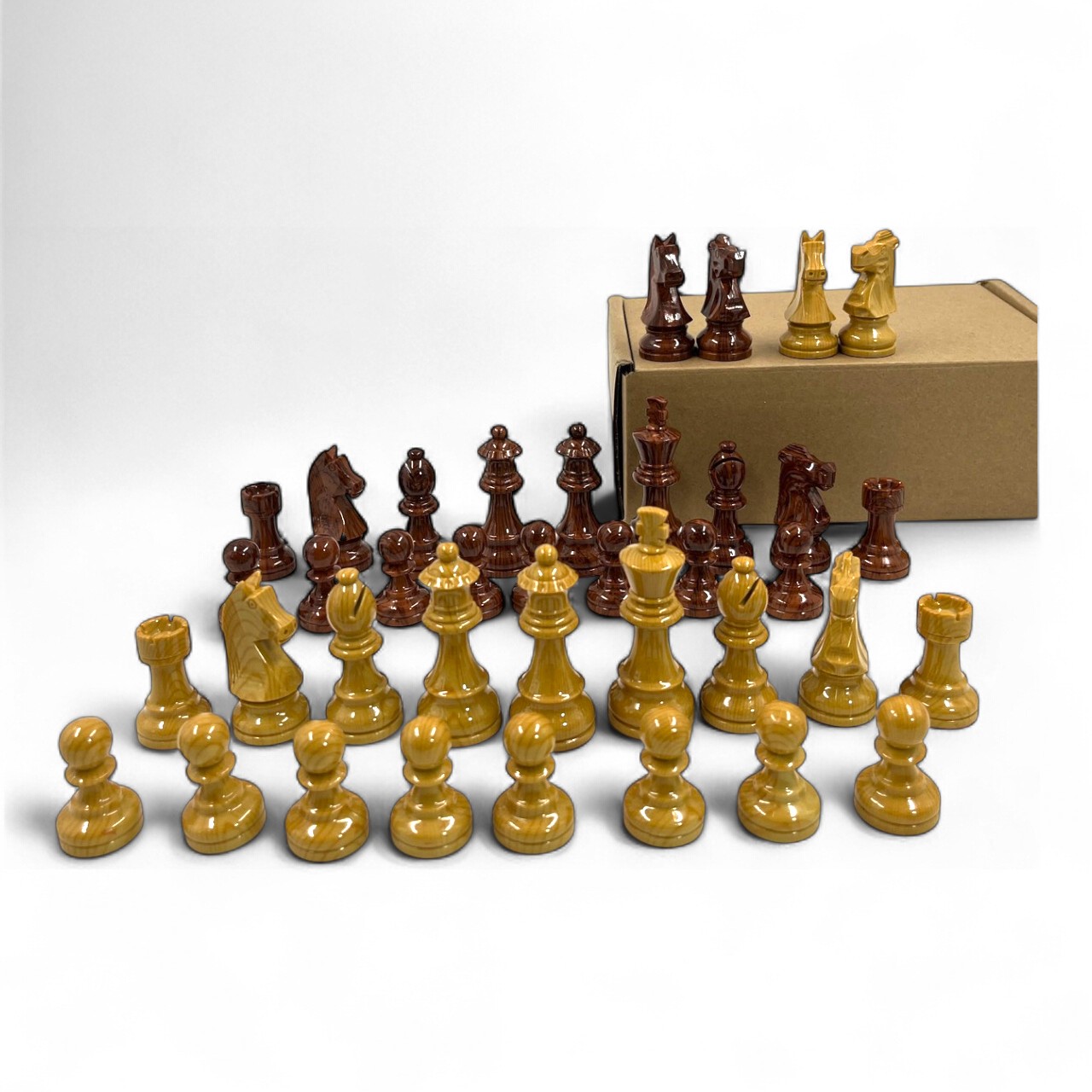 ตัวหมากรุกสากล German Knight ไม้Rose wood เคลือบผิวอะคริลิก