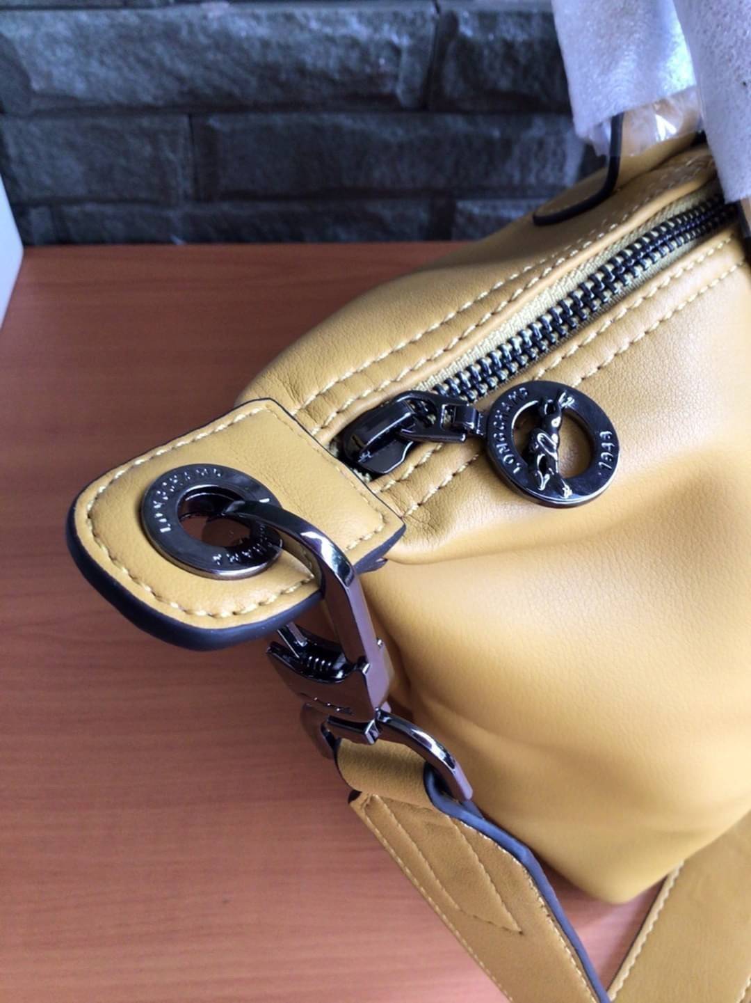 ของแท้ LONGCHAMP LE PLIAGE CUIR TOP HANDLE BAG S รุ่น 1512 กระเป๋าถือขนาดกำลังดี วัสดุหนังแกะ Metis