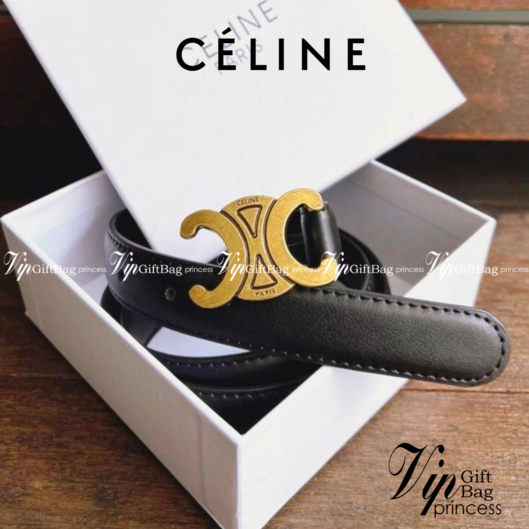 Celine Vintage Logo Leather Belt วัสดุ Calfskin หนังเรียบสวยขนาดกำลังดี หัวเข็มขัดโลโก้แบรนด์อะไหล่สีทองดีไซน์ 3D Vintage สายเข็มขัดปรับระดับได้ในดีไซน์เรียบหรูเข้ากับทุกลุ๊ค ใช้ได้ทั้งชายและหญิงค่ะ สินค้ามาพร้อมกล่องกระดาษและถุงแบรนด์ห้ามพลาดค่ะ!