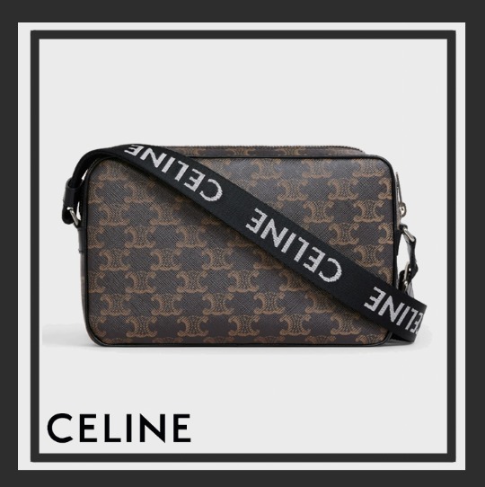 CELINE Medium Messenger bag in Triomphe Canvas / Celine Camera Bag กระเป๋าทรงครอสบอดี้ ใช้ได้ทั้งชายหญิง ขนาดกลางกำลังดี น้ำหนักเบา รูปทรงใช้งานง่าย ภาพสินค้าถ่ายจากงานขายจริง ใช้งานต่างประเทศได้