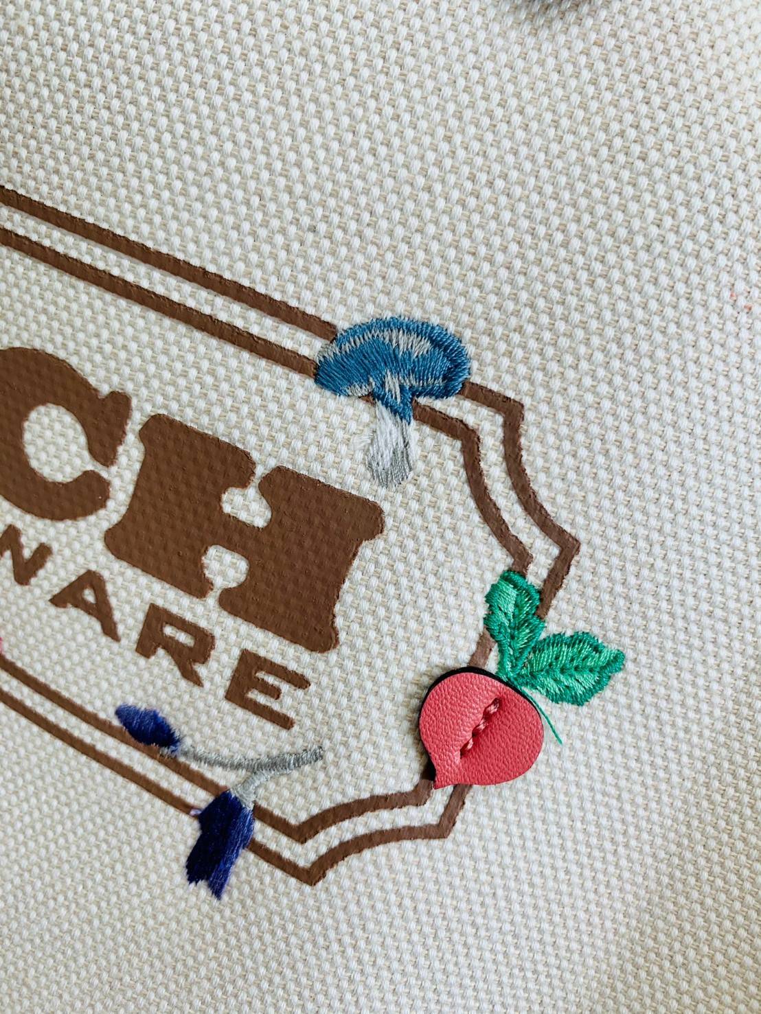 COACH Garden Embroidery women's square tote bag LIMITED EDITION COACH X HBC COLLECTION