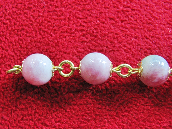 สร้อยข้อมือทองเหลืองหินหยกฮก ลก ซิ่ว(ร่ำรวย โชคลาภ อายุยืน)ค่ะ