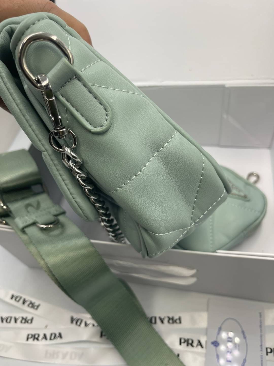 VIP 】PRADA System nappa leather patchwork bag หนังแท้ พร้อมส่งที่ไทย 6 สี