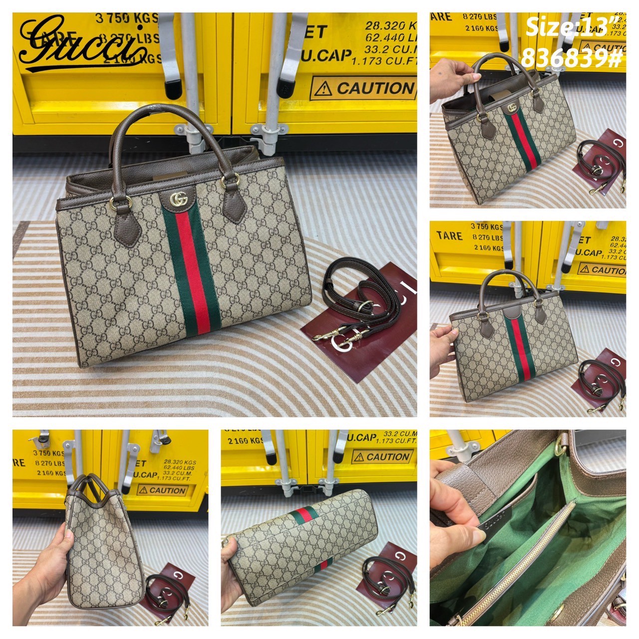 GUCCI Ophidia tote bag กระเป๋าสะพายทรงโท้ท คอลสุดคลาสสิก ใบใหญ่กำลังดี จุคุ้ม โดดเด่นด้วยลวดลายคลาสสิคเอกลักษณ์ วัสดุหนังแคนวาส ภายในโล่งกว้างมาก
