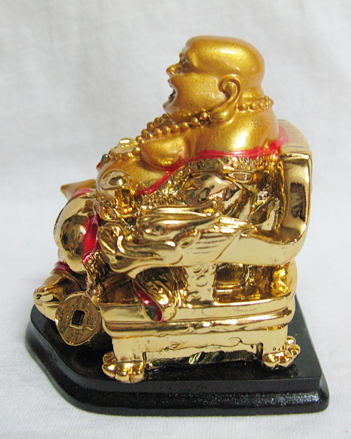 สินค้าหมดค่ะ พระบูชาพระสังกัจจายน์ พระแห่งโชคลาภ องค์สีทองนั่งเก้าอี้ แก้ชงปี2561ค่ะ