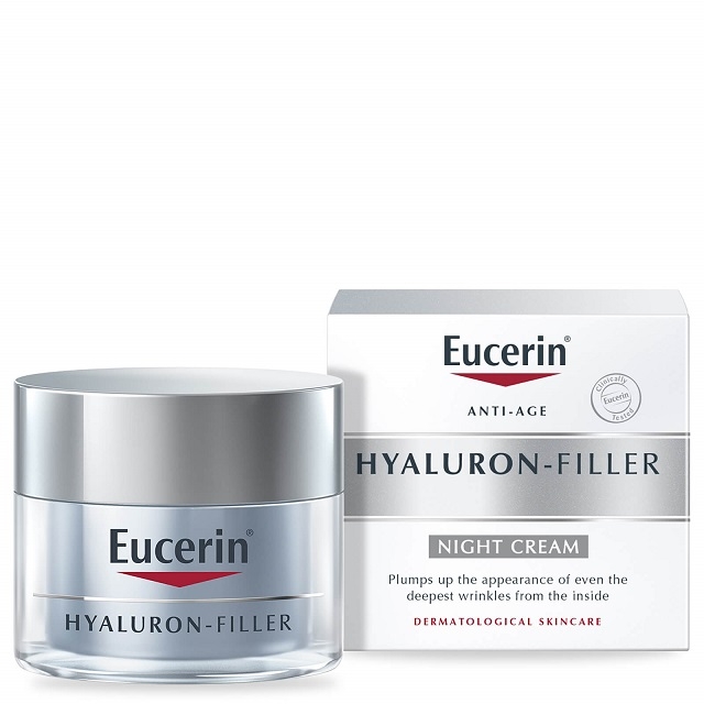 ส่งฟรีลงทะเบียนมีพร้อมส่งค่ะ Eucerin Anti-Age Hyaluron-Filler Night Cream 50 ml)