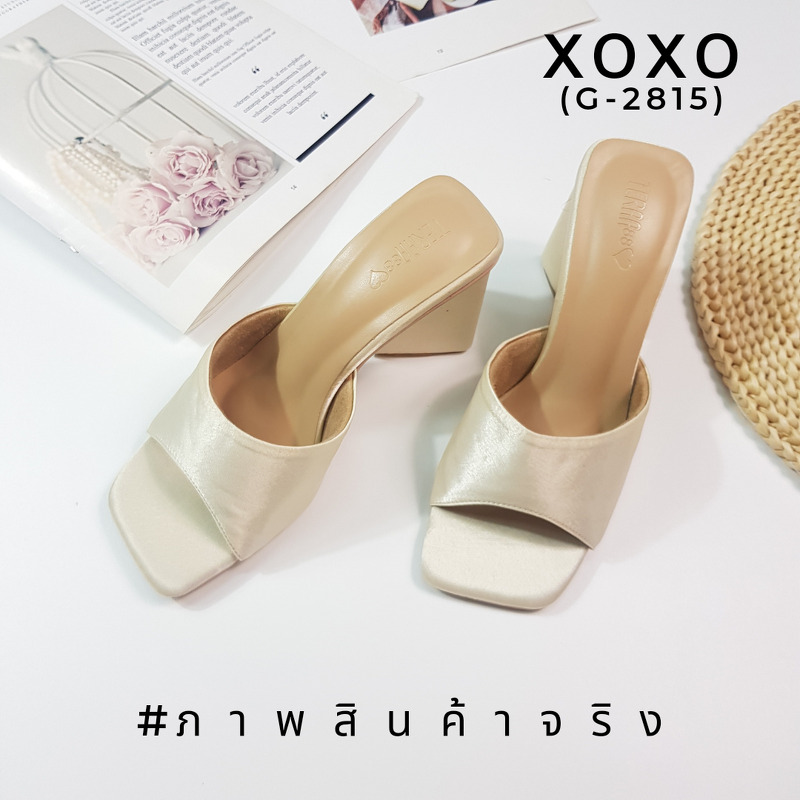 รองเท้า สไตล์ ZARA งานสวม สวย หรู่ วัสดุผ้าซาติน ส้นทรง 3 เหลี่ยม ใส่สบาย น้ำหนักเบา แมทส์ชุดง่าย