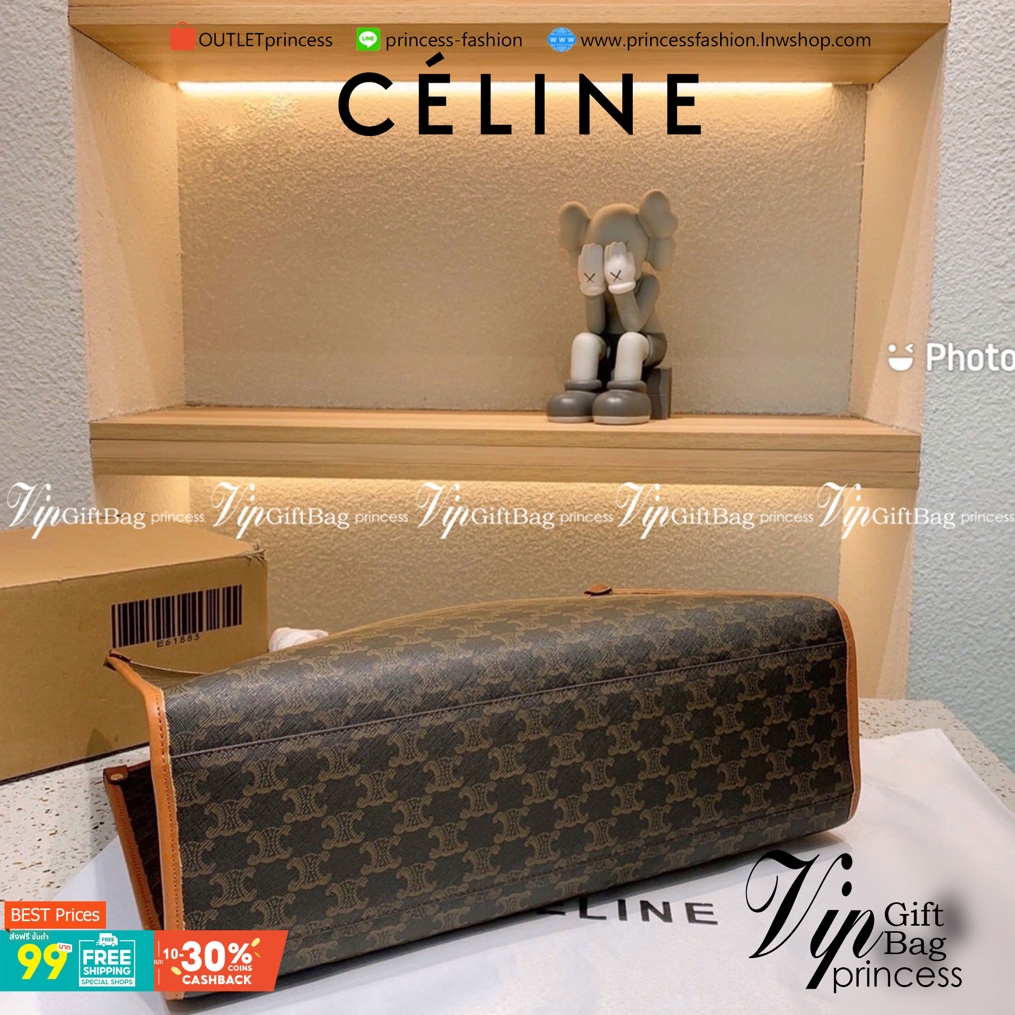 CELINE LARGE TOTE BAG กระเป๋าสะพาย celine ทรง shopping ทรงนี้คือทรงสุดฮิตใช้งานง่ายใส่ของได้เยอะช่องใหญ่ งานปั้มแบรนด์ทุกจุดงานจริงสวยมาพร้อมพร้อมสวยหรู หนังแท้สวยอยู่ทรงดีไซน์หรูคลาสสิค ภายในโล่งกว้างมีช่องซิป สามารถใส่เอกสาร A4 หนังสือ ipad Notebook ของ