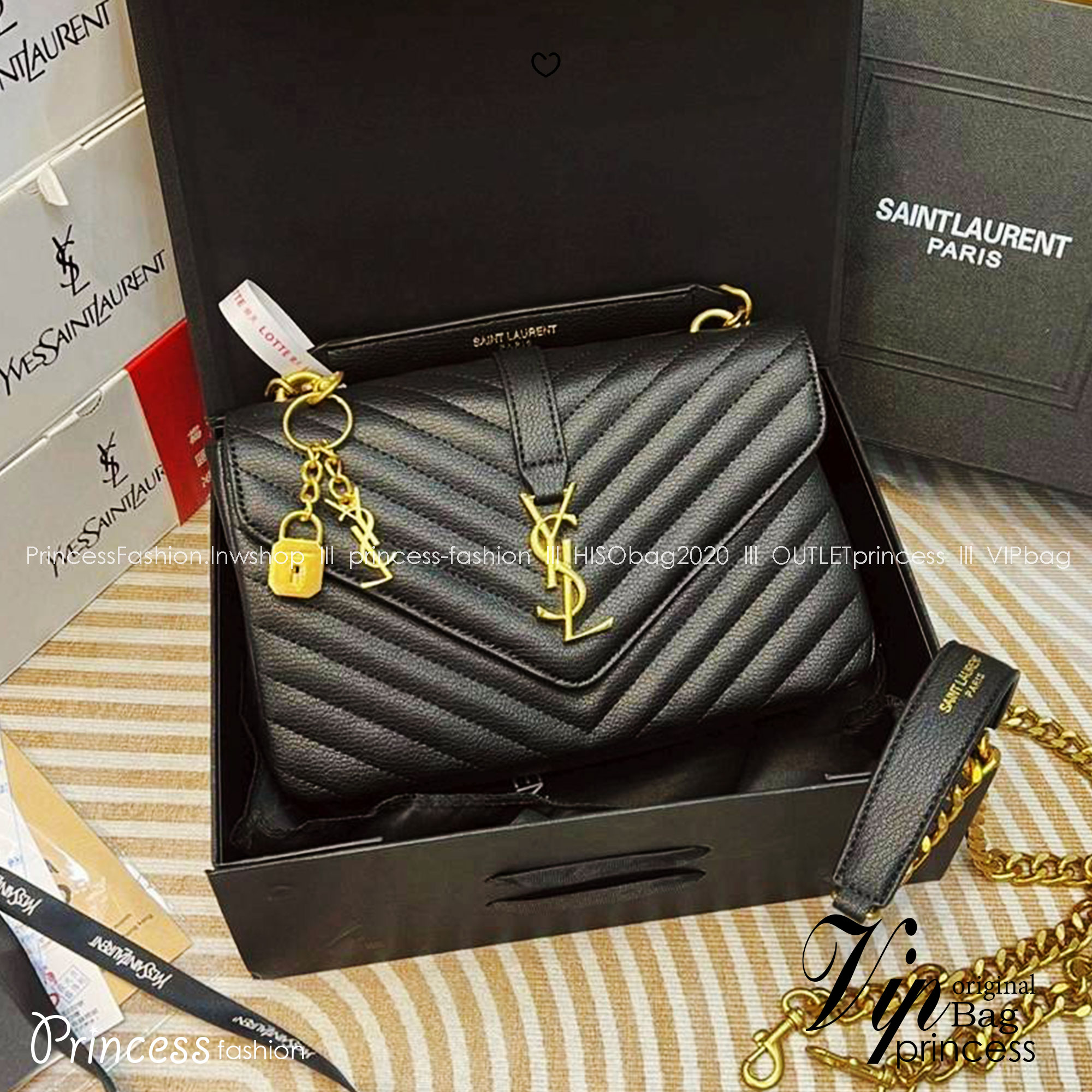 YSL college medium in quilted leather กระเป๋าสะพายทรงสวยสุดหรู ดูติดแกลมสุดๆ โดดเด่นด้วยโลโก้ด้านหน้า เพิ่มดีเทลความผู้ดี ไม่เคยผิดหวังจริงๆ!!