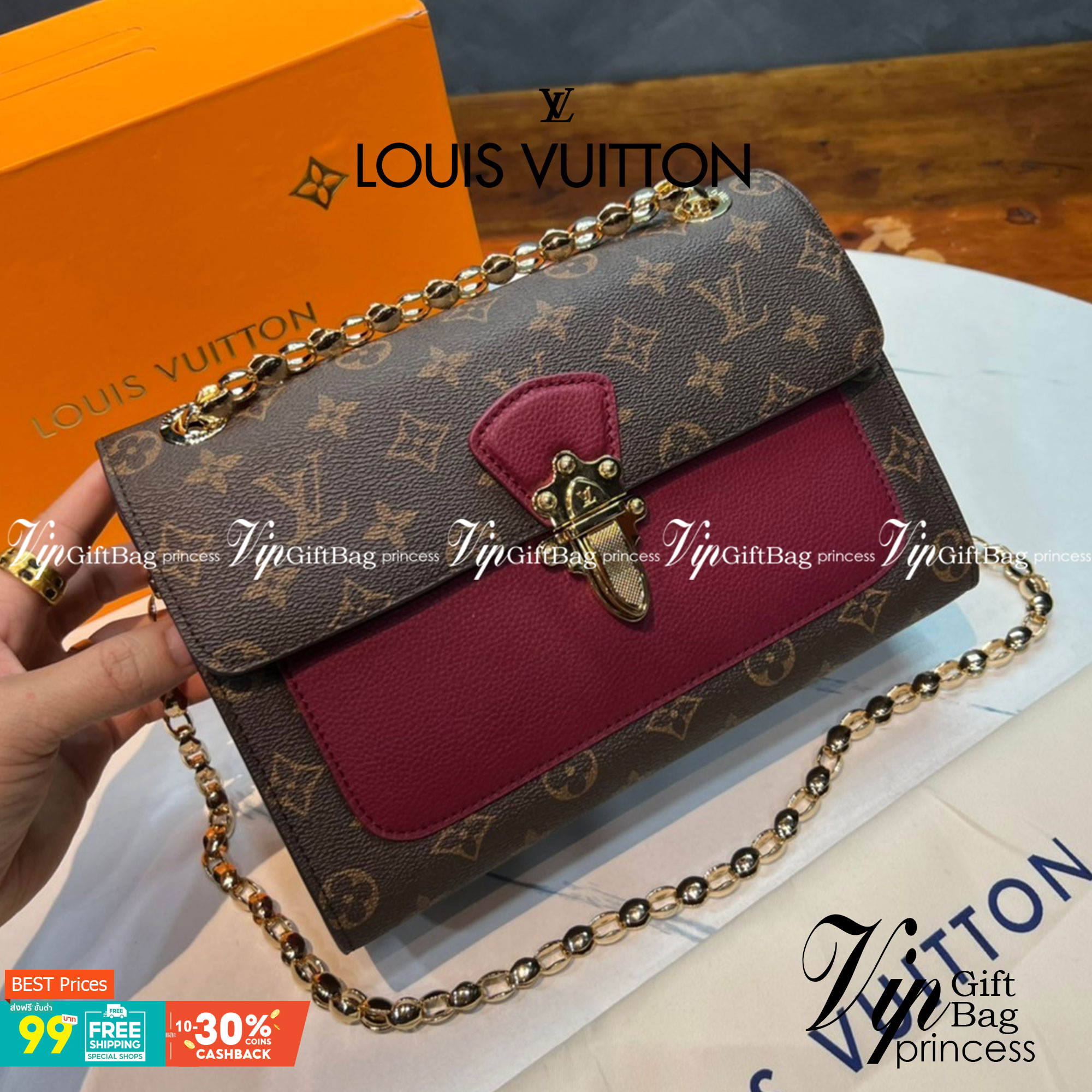 หนังแท้ LOUIS VUITTON VICTOIRE BAG พร้อมส่งที่ไทย
