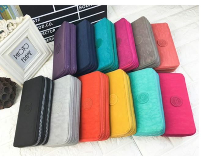 กระเป๋าสตางค์ซิปรอบ แบบผ้าไนลอนกันน้ำ สีสวย กระเป๋าสตางค์ทรงยาว มีช่องใส่บัตรแยก จัดระเบียบสวย 892217