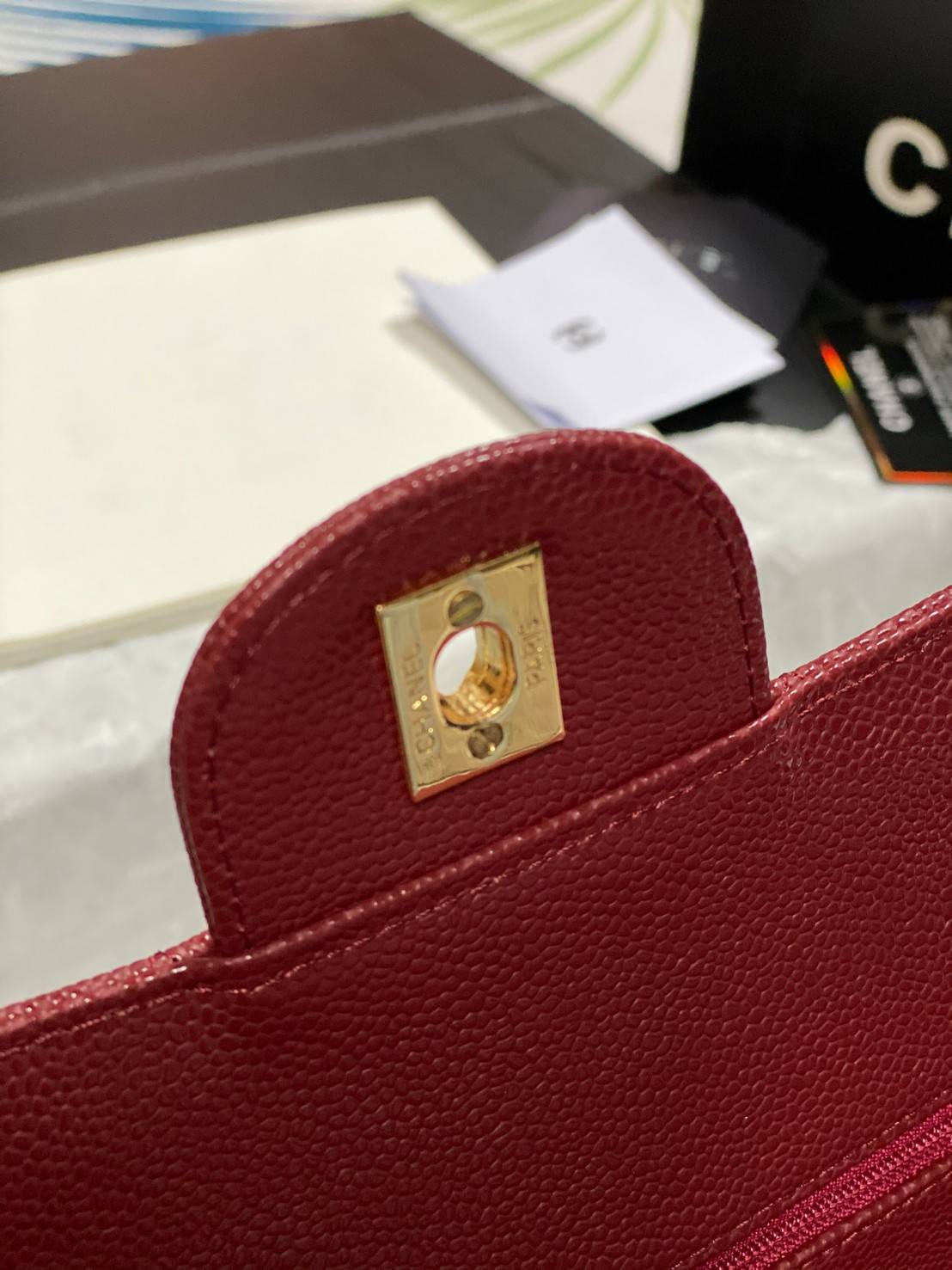 CHANEL LARGE CLASSIC JUMBO HANDBAG 30cm พร้อมส่งที่ไทย Lambskin & Grained Calfskin