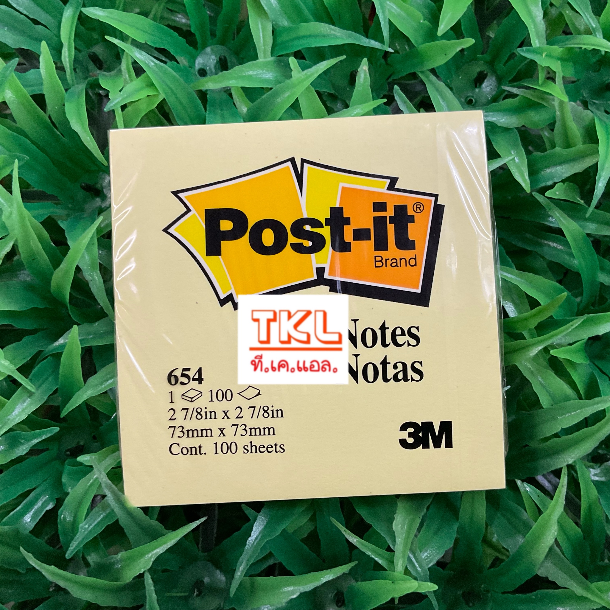 กระดาษโน๊ตกาวในตัว Post-it 3x3 นิ้ว สีนีออน #654 SD7702218 100 แผ่น
