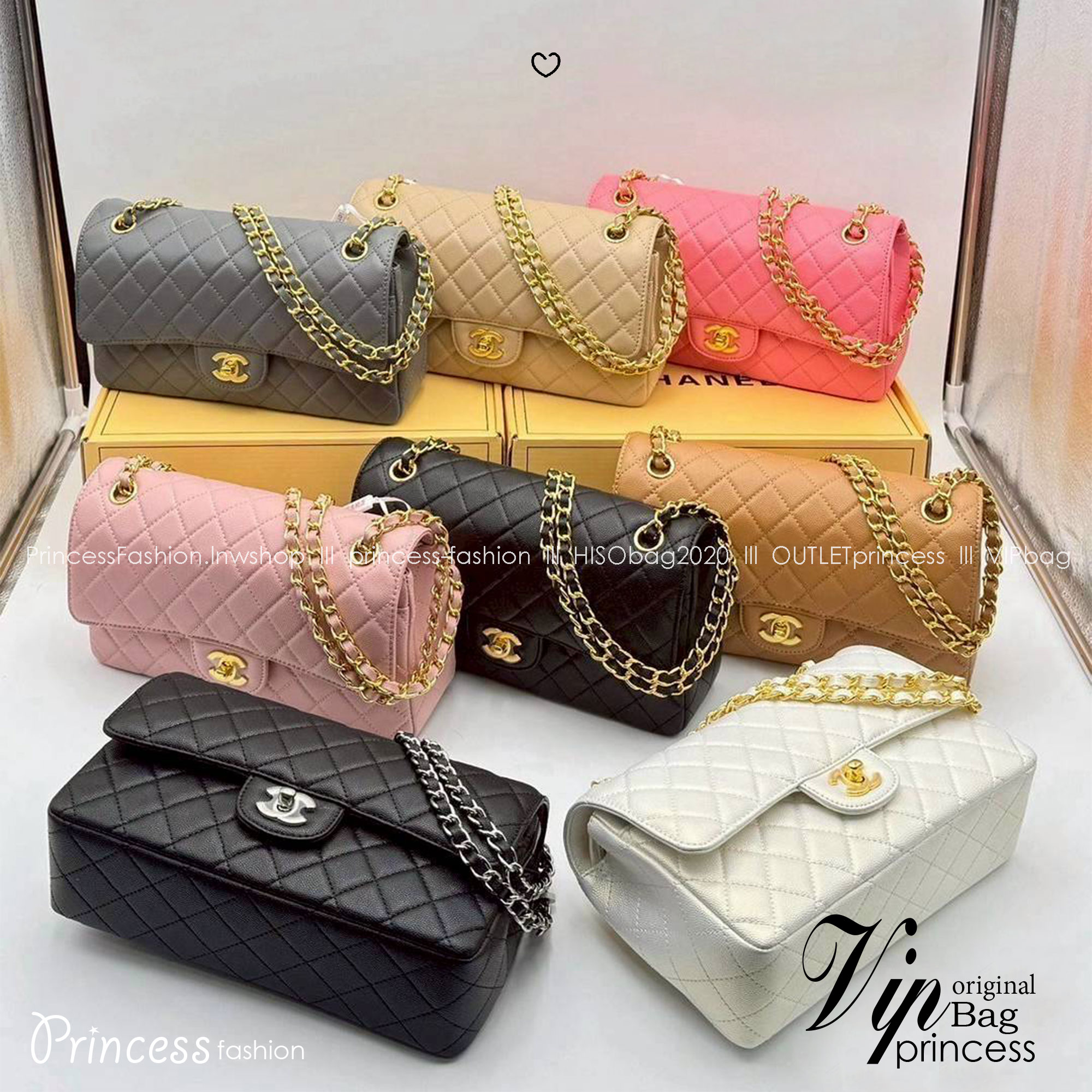 CHANEL Classic Bag 25cm สีใหม่เข้าเพิ่ม สวยละมุน สวยสดใสแบบสับ สวยตัวแม่ต้องมี กระเป๋าสะพายข้าง รูปทรงคลาสสิค หรูหรา