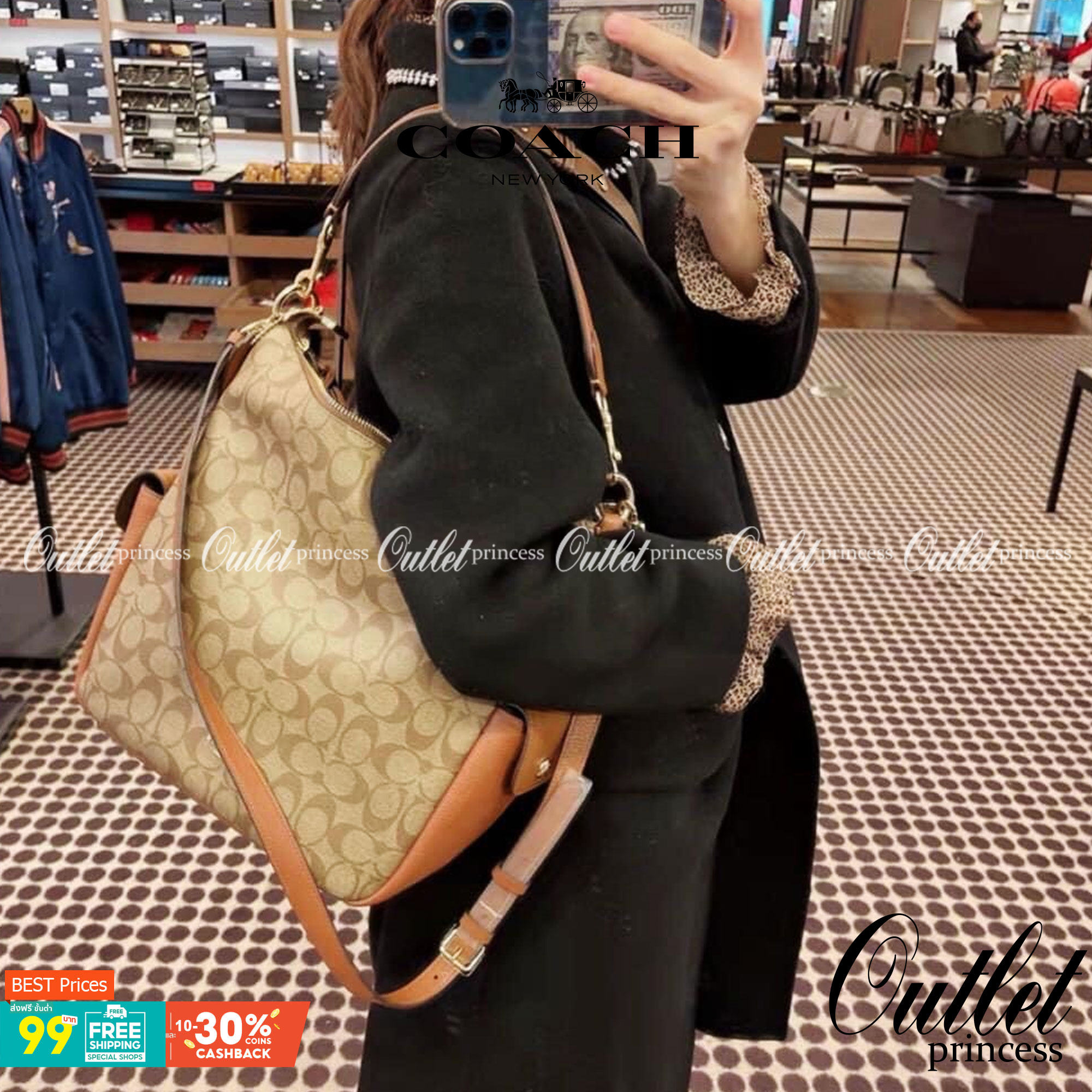 COACH PENNIE SHOULDER BAG ((C1523)) ✔️กระเป๋าหิ้ว//คล้องไหล่//สะพายข้างได้ สุดคุ้ม! ✔️ใบใหญ่ ทรงสวยใส่ของได้จุมาก หนังแท้ หนังนิ่ม สัมผัสแล้วหลงรักแน่นอนค่ะ ✔️ปากกระเป๋ากว้าง ล้วงหยิบของสะดวกมากๆ ภายในกระเป๋าโล่งกว้าง สัมภาระเยอะๆหายห