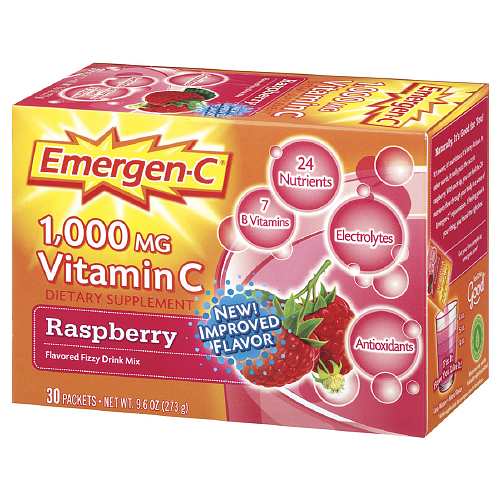 (Pre-order) Alacer Emergen-C 1,000 mg Vitamin C Raspberry 30 Packets