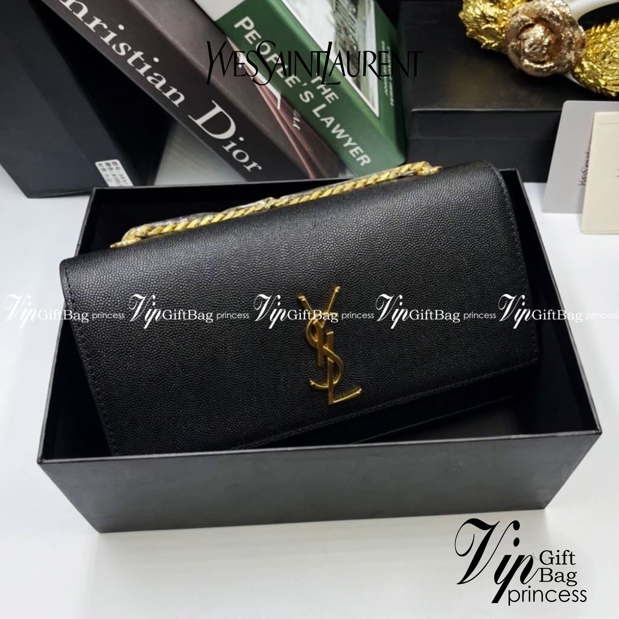 หนังแท้ YSL SAINT LAURENT Kate Medium leather shoulder bag กระเป๋าสะพายแบรนด์หรู เปิดหน้าอะไหล่ทอง,เงิน,ดำ (หนังลวดลายคล้ายคาเวียร์และหนังลาย Croc leather ) งานสวยดูดีมีระดับ ปั้มทุกจุด สวยเป๊ะมากก ขนาดกระทัดรัดกำลังดี มาพร้อมาสะพายโซ่ยาว (ปรับ/ถอด ไม่ได้