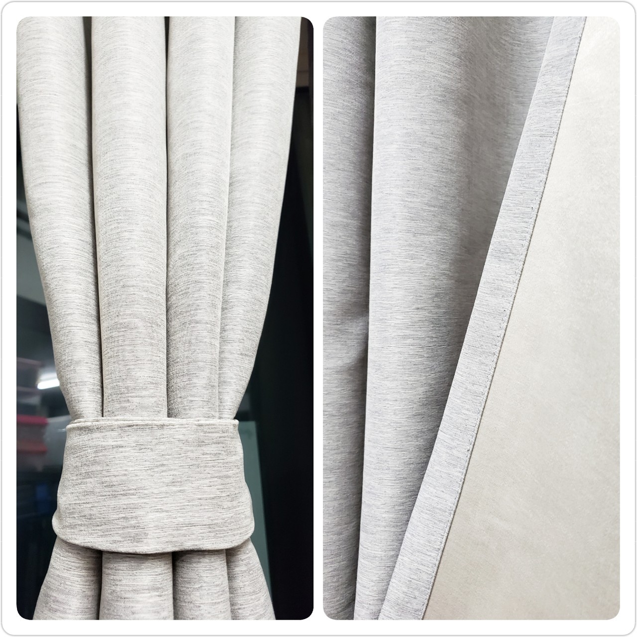 ผ้าม่านก.130*ส.180ซม. กันแสงUV95% ผ้าม่าน รุ่น มินิมอล(minimalist)สีเทาน้ำตาล