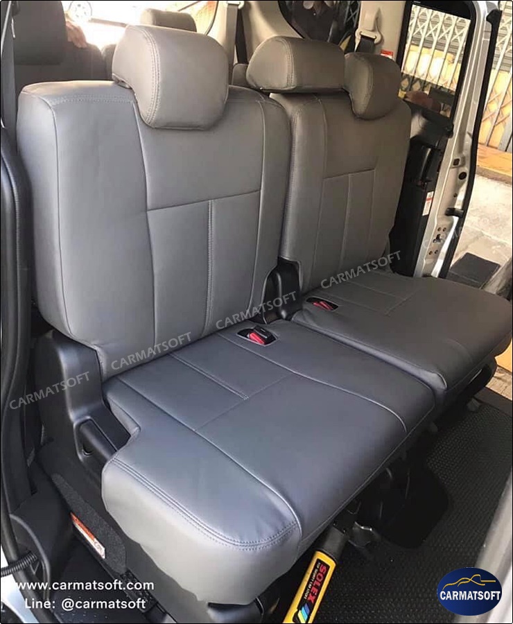 ชุดหุ้มเบาะรถยนต์ SIENTA หนังPVC เกรดA หนา1มิล สีเทา (แบบสวมทับ)