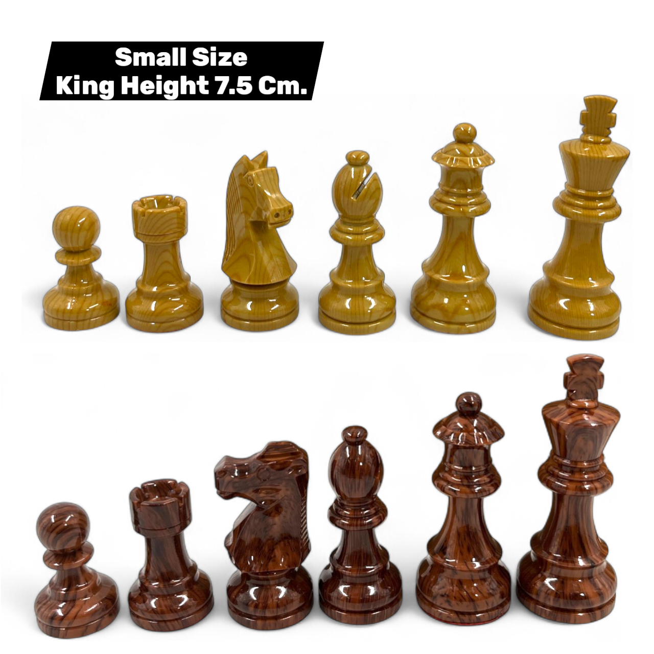 ตัวหมากรุกสากล German Knight ไม้Rose wood เคลือบผิวอะคริลิก