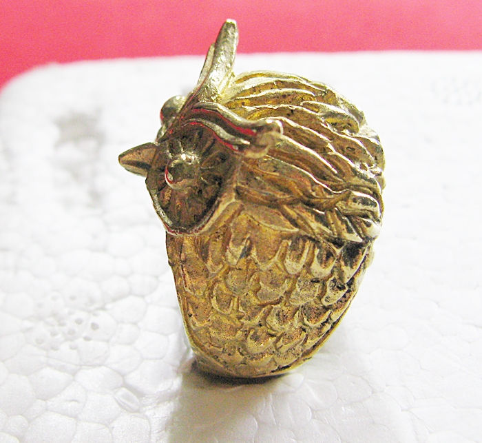 สินค้าเลิกผลิตค่ะ แหวนนกฮูกเนื้อทองเหลืองค่ะ