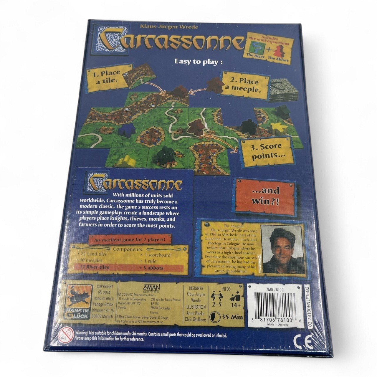 บอร์ดเกม Carcassone Z-Man(คาร์คาซอน แซดแมน) ตัวเสริมครบชุดพร้อมเล่น ตัวเกมภาษาอังกฤษและคู่มือภาษาอังกฤษ