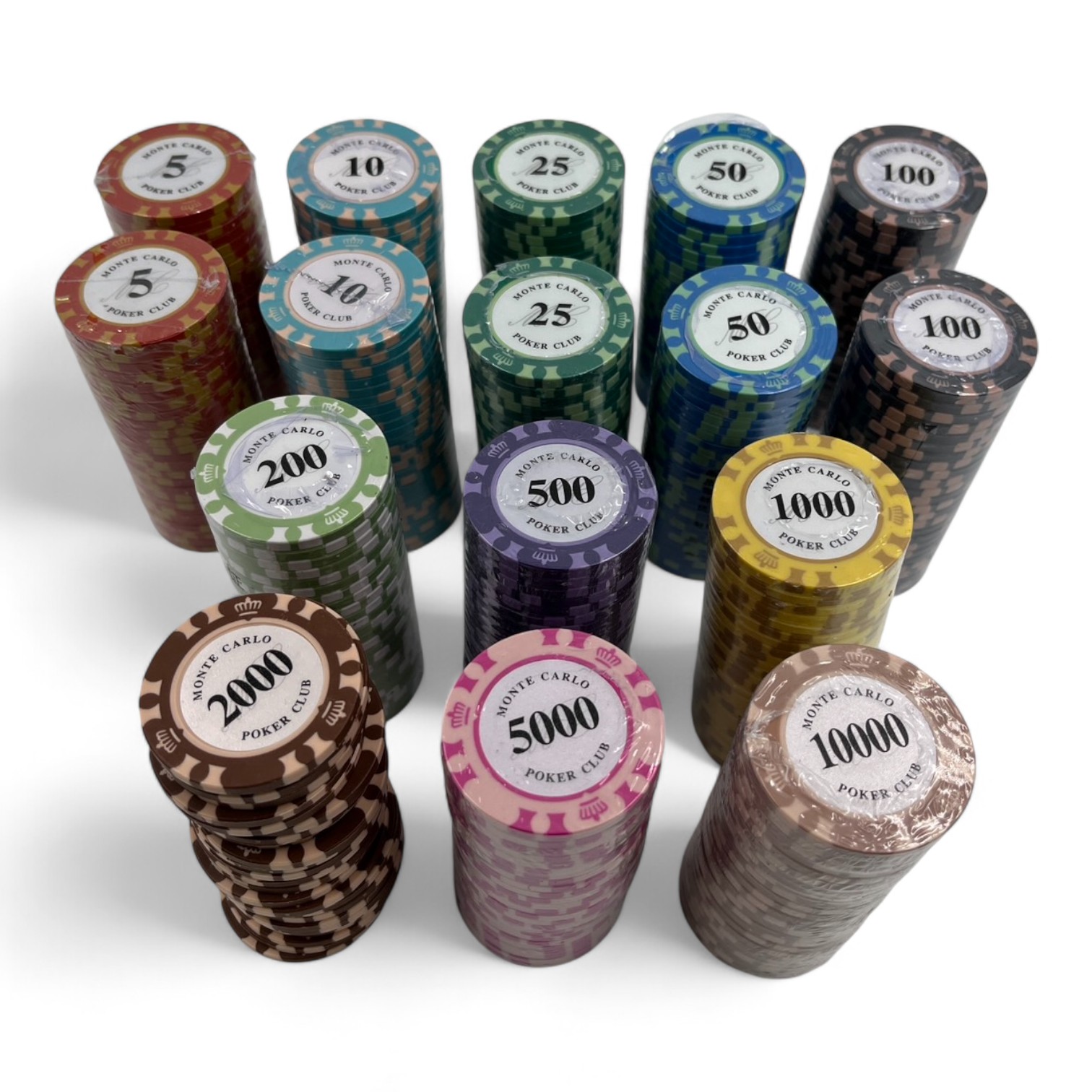 ชุดชิปโป๊กเกอร์เกรดพรีเมี่ยม น้ำหนัก14g.MONTE CARLO (แบรนด์ Poker Club)