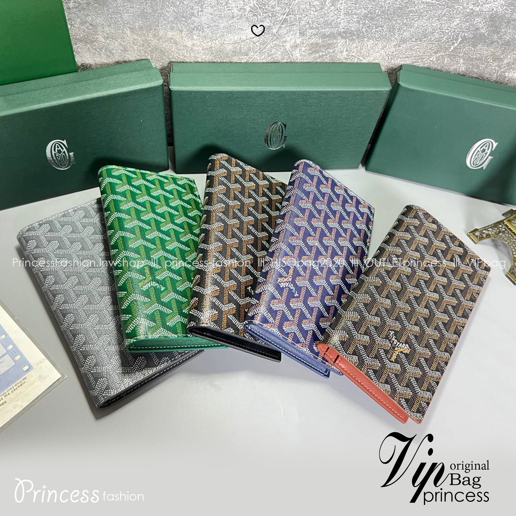 ORI หนังแท้ | Goyard Saint-Roch Wallet / Goyard Long Wallet กระเป๋าสตางค์ใบยาว กระเป๋าสตางค์โกยาร์หรูหรา