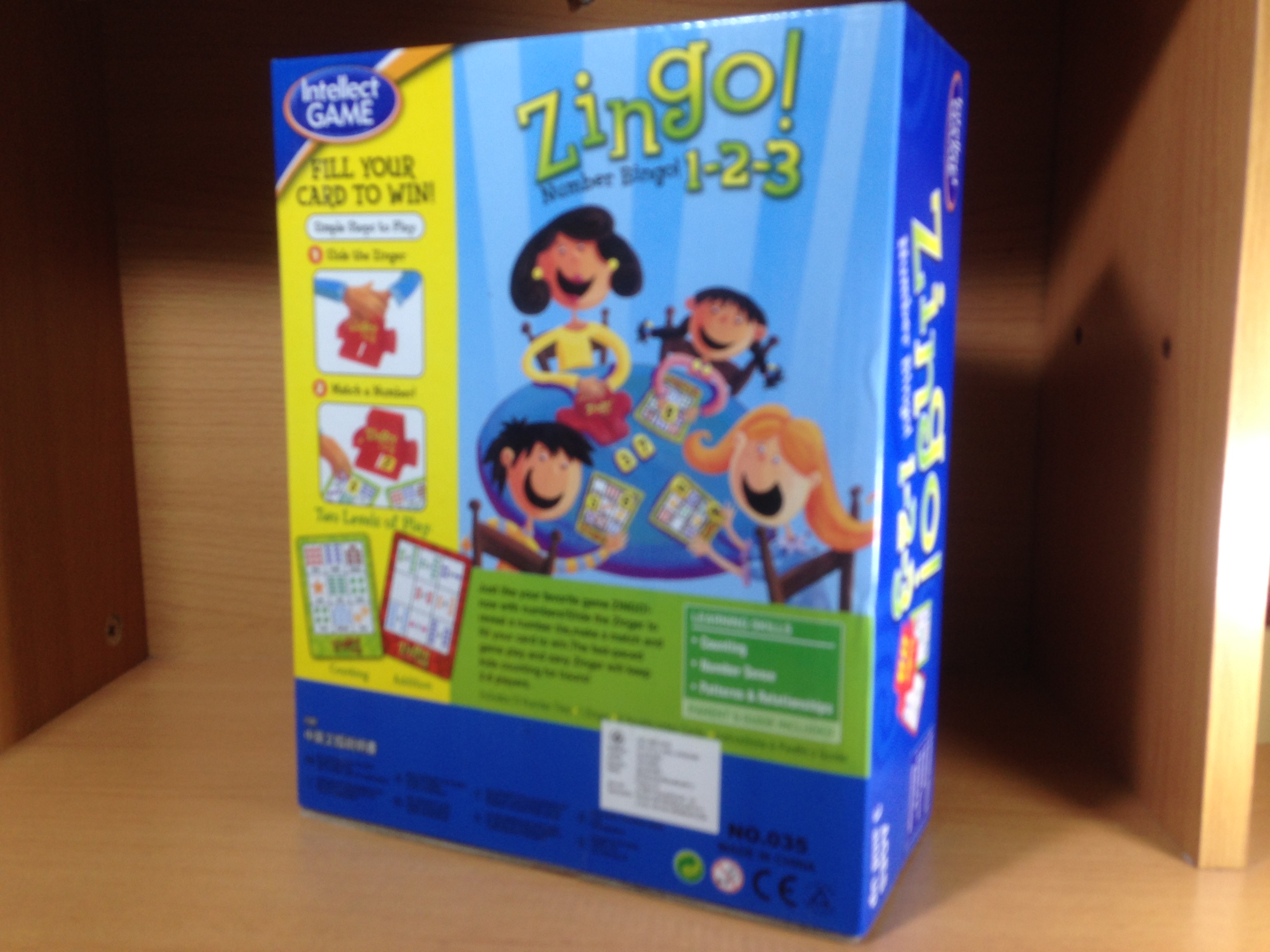 เกมบิงโกฝึกการนับเลข Zingo