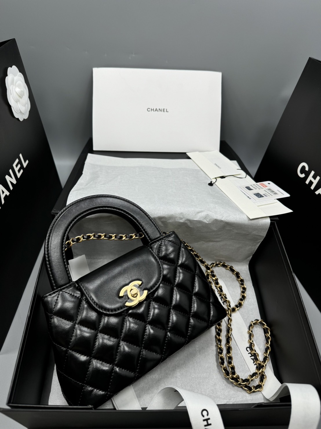 CHANEL KELLY MINI BLACK กระเป๋าสะพายมือจับในตัวไซส์มินิ หนังแท้ เกรดออริ ท็อป สลับแท้ 1:1 ผ่านทุก ตม ใช้งานต่างประเทศได้