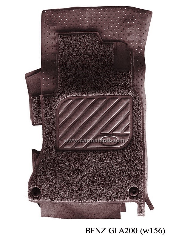 พรมดักฝุ่นไวนิล BENZ GLA200 ,GLA250 H247พรมไวนิลรีดขอบ สีน้ำตาลเข้ม