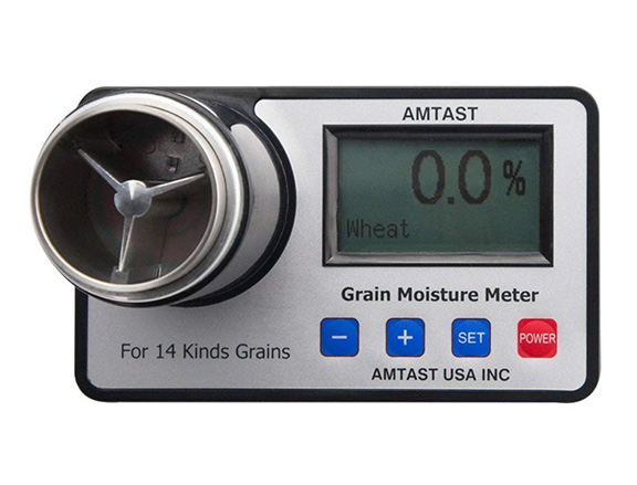 เครื่องวัดความชื้นเมล็ดธัญพืช 16 ชนิด เช่น ข้าวโพด ข้าวเปลือก กาแฟ ถั่ว ฯ ยี่ห้อ AMTAST ช่วงวัด 4-40%