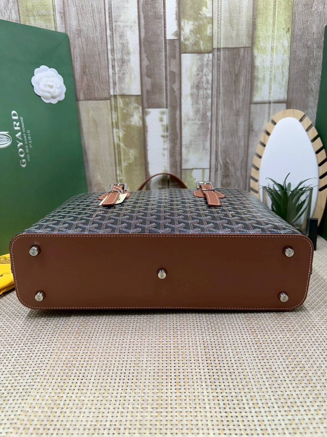 7 สี ORI หนังแท้ | GOYARD Goyardine Sac Marie Galante 35cm / Goyard Tote Bag กระเป๋าสะพายทรงโท้ท พร้อมหูจับใช้งานง่าย ภายในโล่งกว้าง หรูหราลงตัว