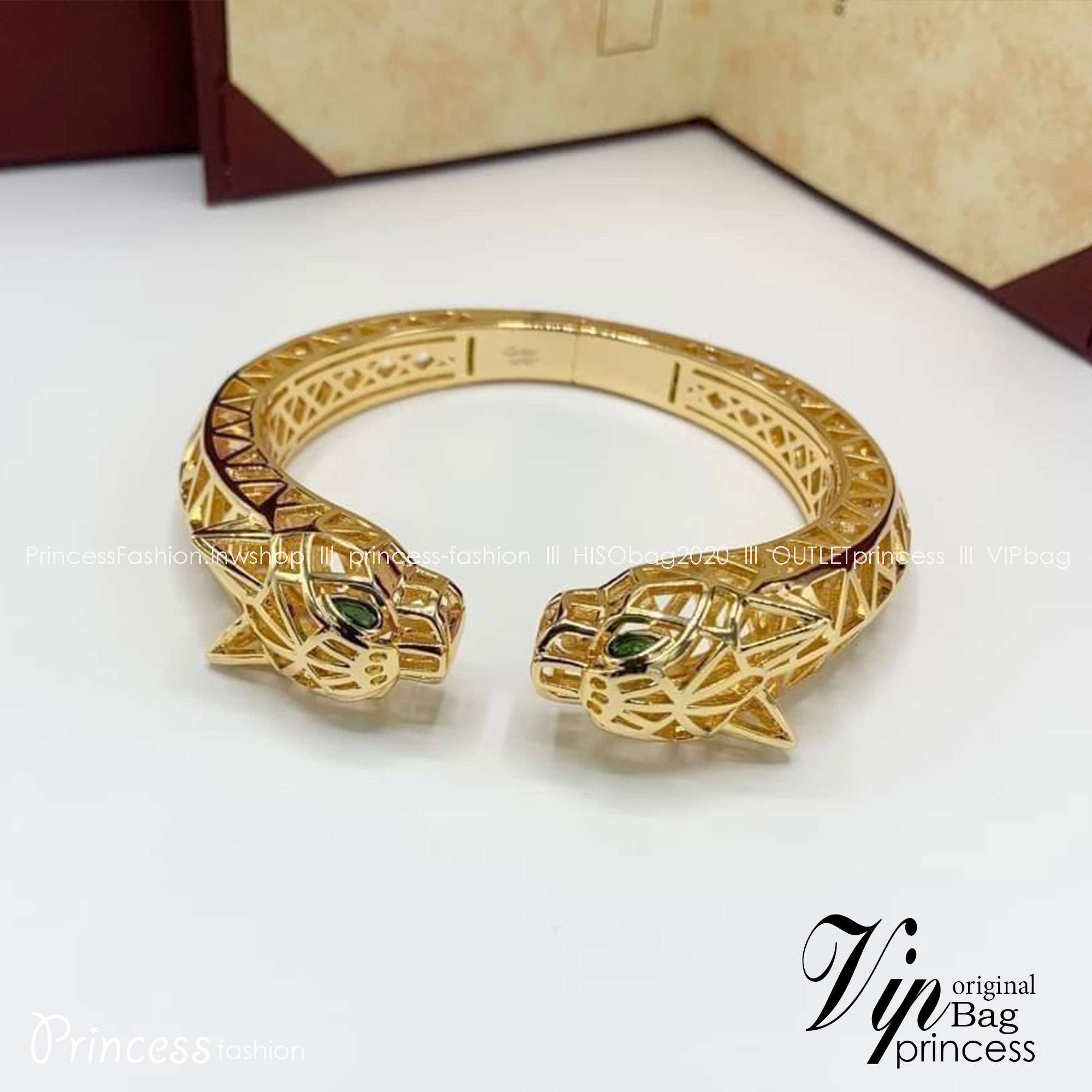 Cartier Double Head Leopard Bracelet / Cartier Bracelet พร้อมส่งที่ไทย กำไลข้อมือคาเทียร์ วัสดุโลหะเคลือบสีทองคุณภาพ **เกรดออริจินอล 1:1 สลับแท้