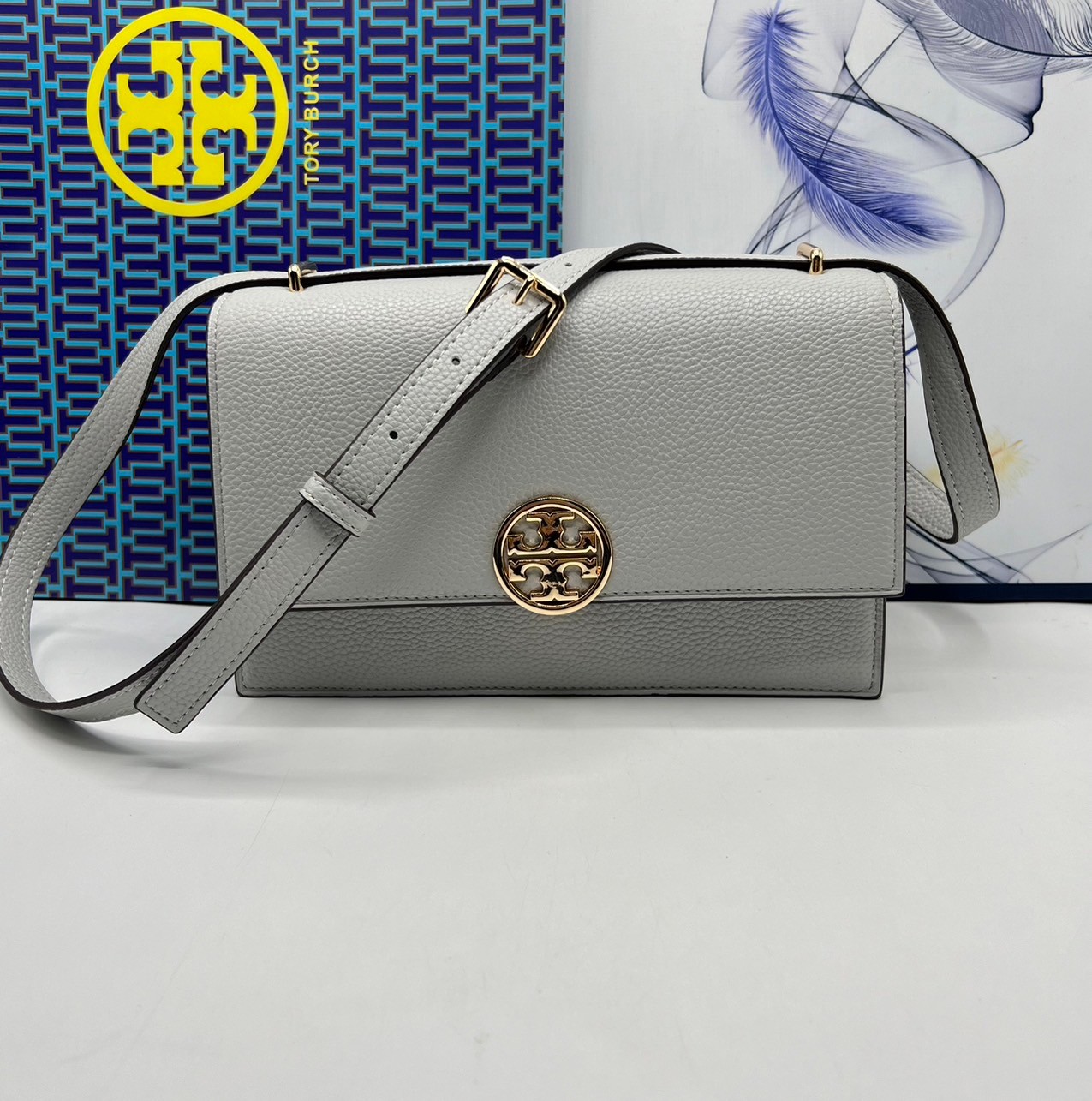 TORY BURCH MILLER LEATHER SHOULDER BAG กระเป๋าสะพายสวยหรู ผู้ดีทุกสี สายถอดได้ ถือเป็นคลัชได้ เกรดออริ สลับแท้ 1:1 ใช้งานต่างประเทศได้