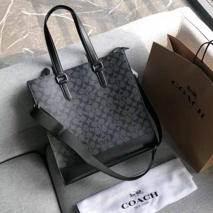 COACH GRAHAM STRUCTURED TOTE IN SIGNATURE CANVAS WITH VARSITY STRIPE C3232