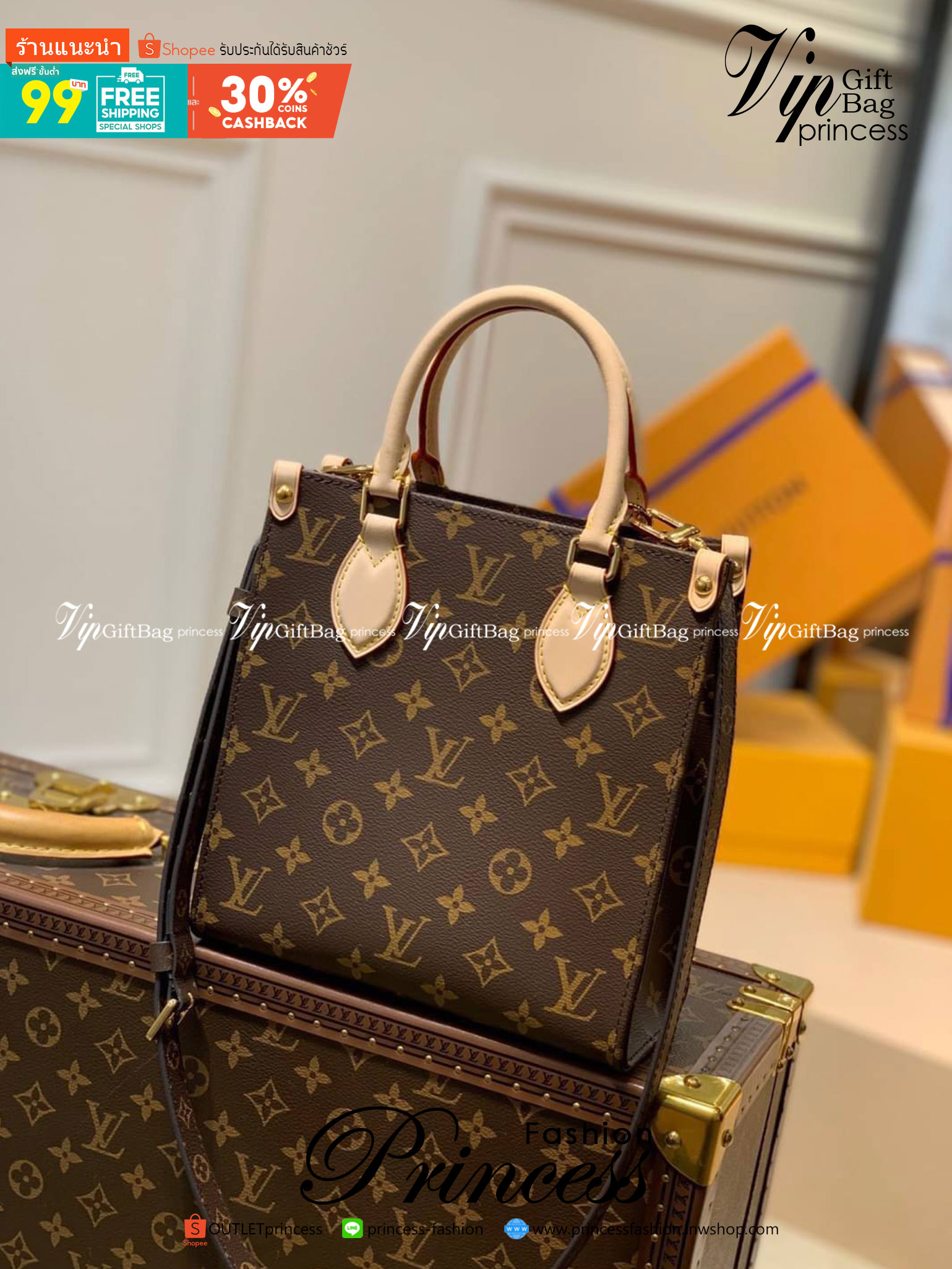 LV Sac Plat BB / LV Tote Bag เกรดใช้งานสลับใบจริงได้ เทพออริจินอล เนื้องานสวยงาม หนังแท้ ภาพสินค้าถ่ายจากงานขายจริงใช้งานต่างประเทศได้