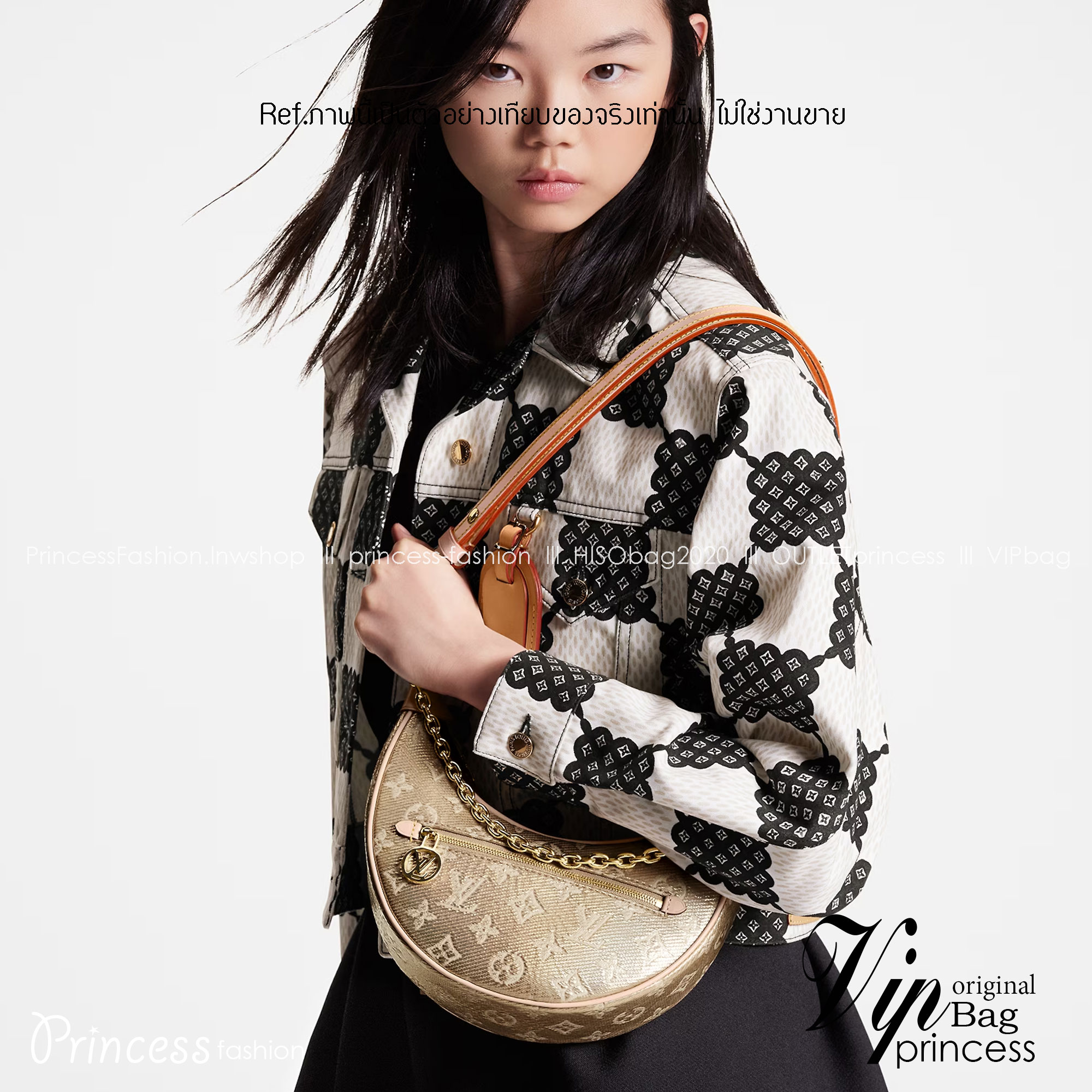 Lv gold loop monogram / LV Loop PM GOLD Bag เกรดท็อปออริจินอล มีความละเอียดของเนื้องานมากที่สุด ปราณีตตรงปกทุกใบ ใช้สลับของแท้ได้ ใช้งานต่างประเทศได้ เข้าออกผ่านทุก ตม.