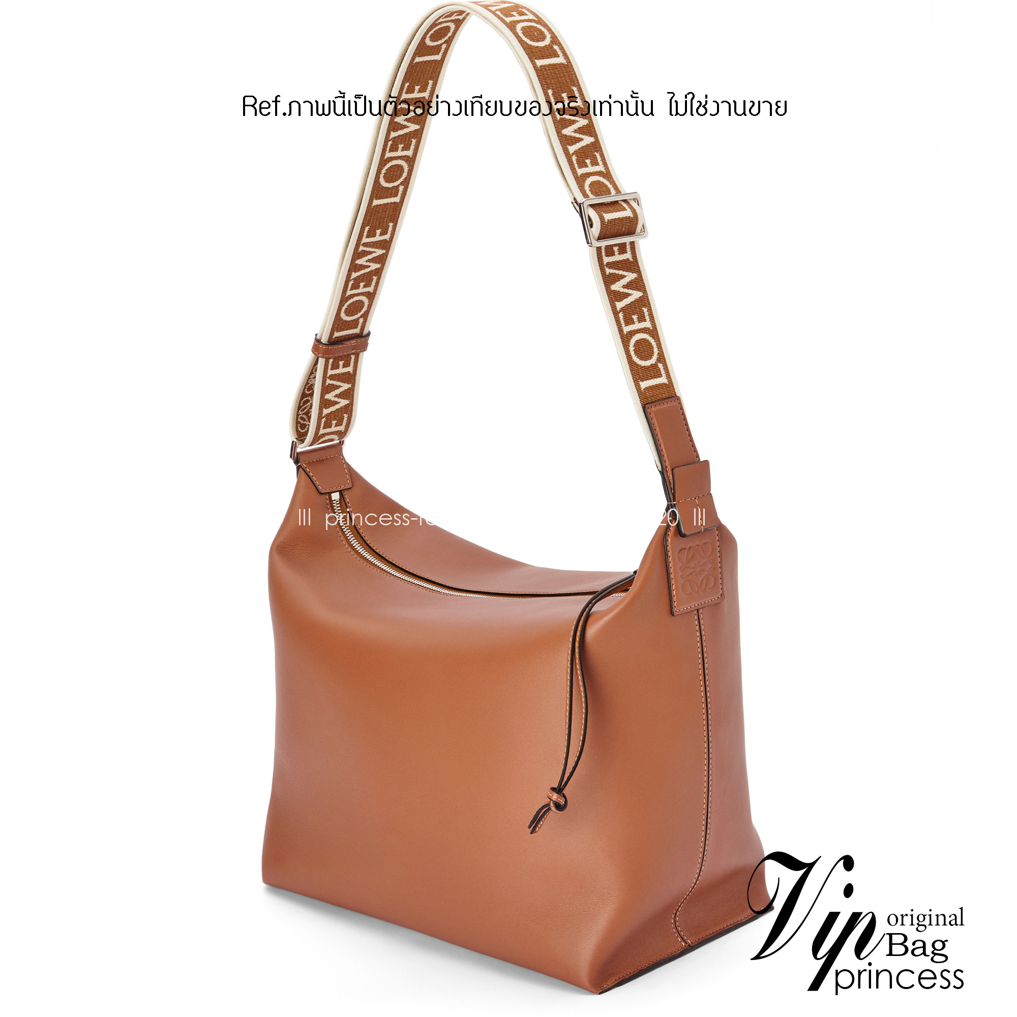 LOEWE Cubi leather crossbody bag / LOEWE Cubi Crossbody bag in supple smooth calfskin and jacquard ท็อปออริจินอล 1:1 เกรดดีสุด สลับแท้ ใช้งานต่างประเทศได้