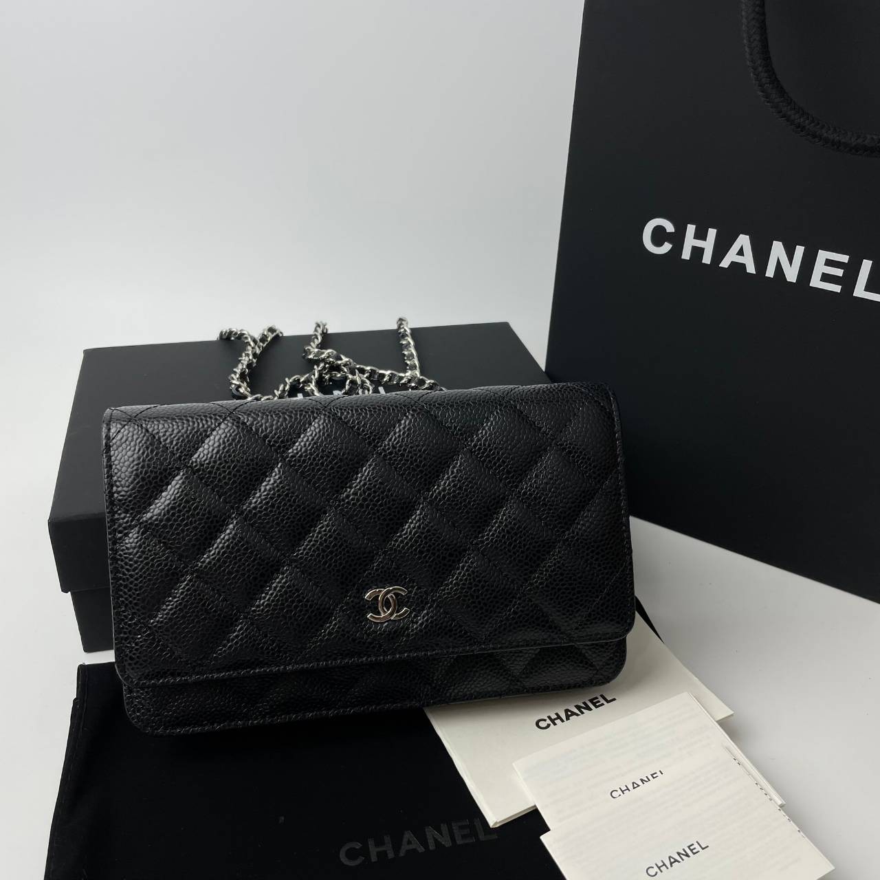 Chanel Wallet On Chain รุ่น Micro chip *หนังคาเวียร์* เกรดท็อปออริจินอล 1:1 สลับแท้ เกรดขายดีสุด งานสวยเป๊ะปัง ทรงสวยตรงปก ไม่ผิดหวัง ใช้งานต่างประเทศได้ ภาพถ่ายจากงานขายจริง