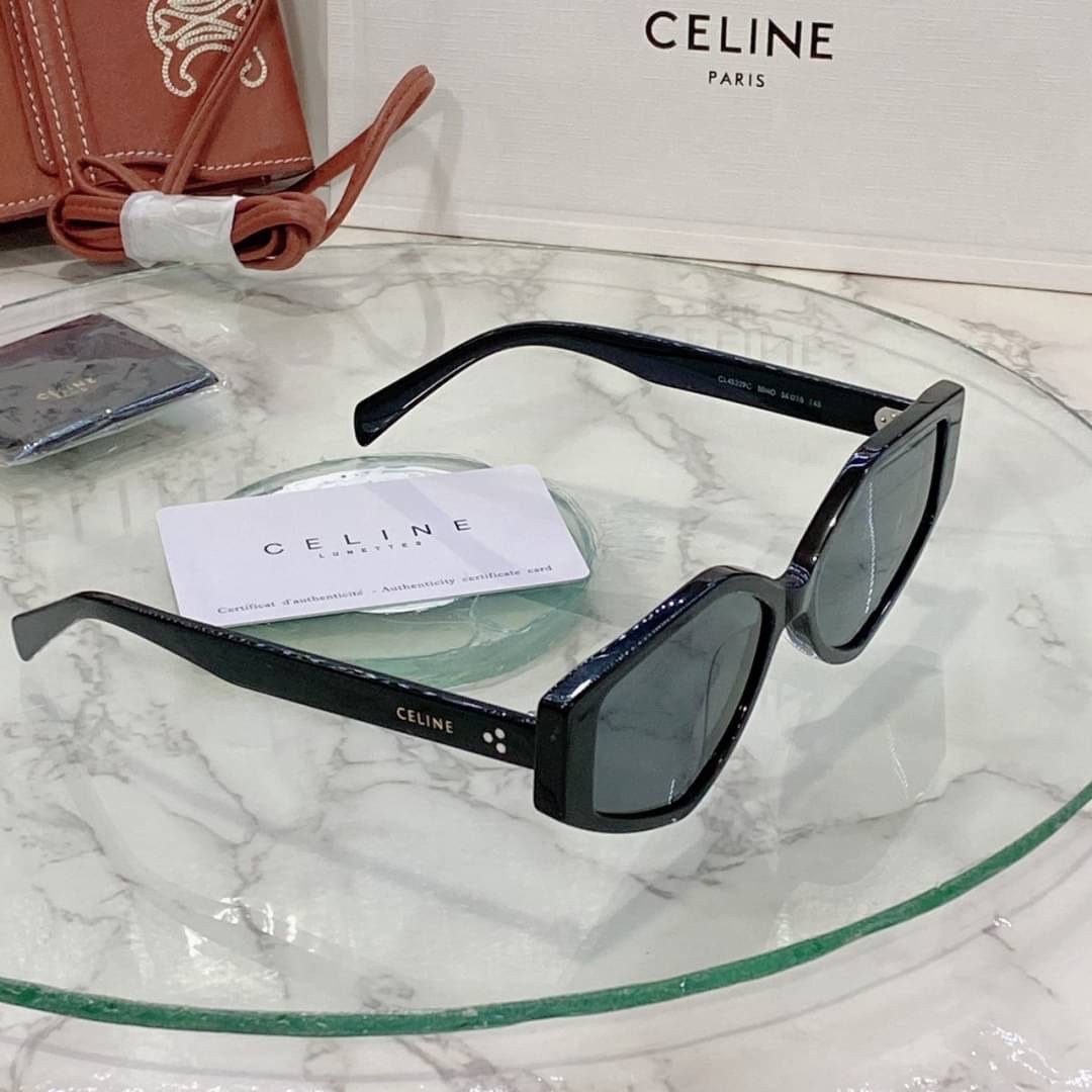 แว่นตาลิซ่า Celine Sunglass เกรดท็อปออริ 1:1 สลับแท้ เกรดดีสุด ใช้งานต่างประเทศได้ มาพร้อมกระเป๋าใส่แว่นปักลายซีลีน